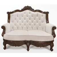 Casa Padrino Luxus Barock Leder Sofa Weiß / Dunkelbraun 150 cm - Barock Möbel
