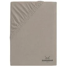 Sansibar Spannbettlaken Baumwolle-Elasthan 180 x 200 cm braun