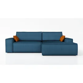 mebloland Ecksofa TOR mit Schlaffunktion. Farbe: Blue. - Blau