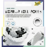 Folia Mirror Tile Rolls M 2 Rollen Spiegelmosaik selbstklebend 800 Steine 10 x 10 mm