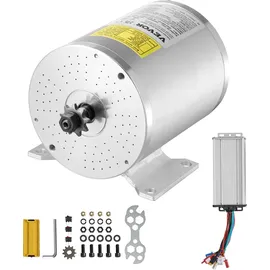 Vevor 2000 W elektrischer bürstenloser Gleichstrommotor-Bausatz – 48 V 4300 U/min 4,8 Nm Elektromotor mit verbessertem Drehzahlregler, Ideal für Go Karts E-Bike Motorrad Roller