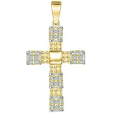 FIRETTI Kreuzanhänger Gelbgold 375