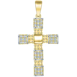 FIRETTI Kreuzanhänger Gelbgold 375