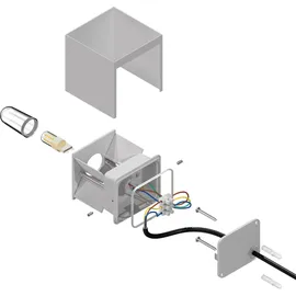 ledscom.de Wandleuchte CUBEL Aluminium 10,0 cm inkl. LED Lampe 501lm weiß