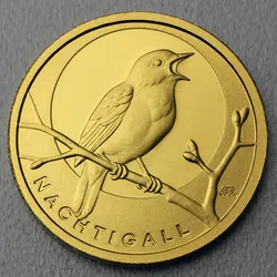 Goldmünze 20 Euro Nachtigall 2016  Heimische Vögel (Deutschland)