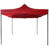 Mobili Rebecca Rebecca Faltpavillon Rot, Metall Quadratisch, 300x310x300 cm,