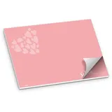 itenga Platzset Schön DASS du da bist Papier I DIN A3 (59,4cm x 42cm) 50 Blatt I ideal als Gedeckunterlage bei Geburtstagen, Grillpartys, Gartenpartys oder Mottopartys (rosa)