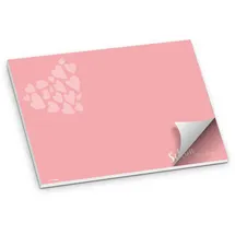 itenga Platzset Schön DASS du da bist Papier I DIN A3 (59,4cm x 42cm) 50 Blatt I ideal als Gedeckunterlage bei Geburtstagen, Grillpartys, Gartenpartys oder Mottopartys (rosa)