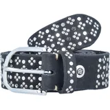 b.belt Nietengürtel Leder Gürtel Schwarz Damen