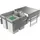 Naber Naber, Cox® Base 360 S/500-3, Abfallsammler, m. Biod., hellgrau, Höhe mm - Mülleimer - Hellgrau/Silber