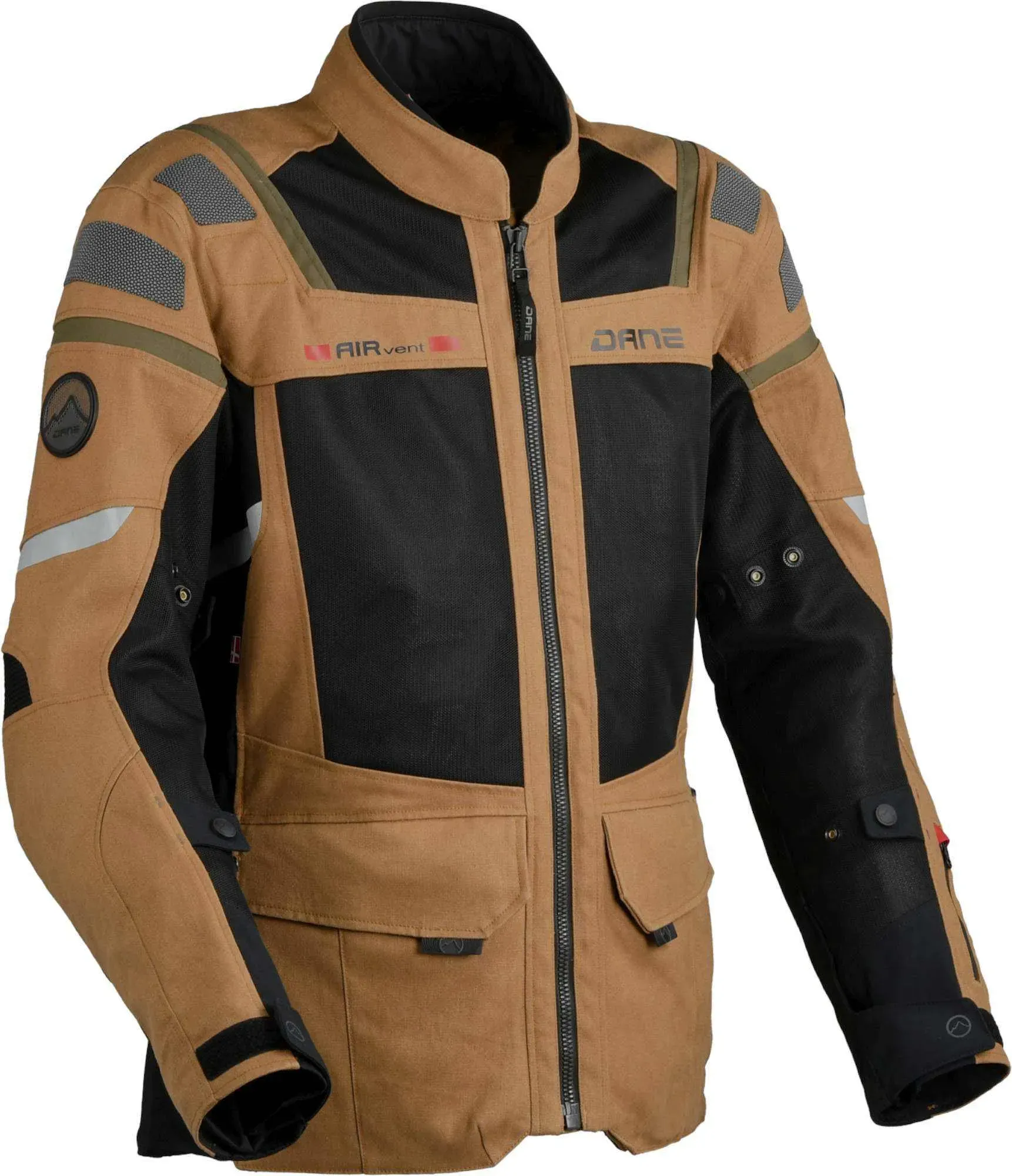 DANE Sundby 2 Mesh Motorrad Textiljacke, schwarz-braun, Größe L für Männer