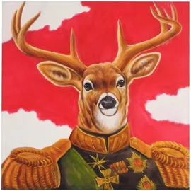 MCW Ölgemälde Hirsch Handgemalt