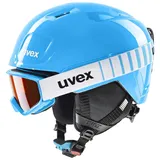 Uvex heyya set Skihelm inkl. Skibrille Kinder - individuelle Größenanpassung - konstrastverstärkend - blue - 46-50 cm