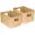 HMF Aufbewahrungskorb geflochten aus Wasserhyazinthe Seegras 32 x 23 x 20 cm beige
