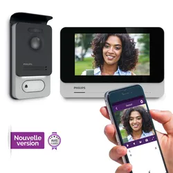 Philips 531036 Video-Gegensprechanlage – WelcomEye Connect 2, Video-Gegensprechanlage verbunden mit dem Smartphone, RFID