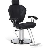 Friseurstuhl mit Kopfstütze, Friseurstühle mit Hydraulikpumpe 360° Drehbar, Friseureinrichtung Höhenverstellbar, Barber Stuhl pvc Kunstleder, 8816