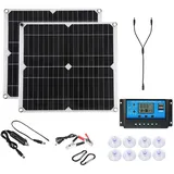 Solarpanelsystem 300 W 18 V monokristallines flexibles Silizium-Solarpanel, geeignet für Boote, Zelte, Wohnmobile oder andere unregelmäßige Oberflächen für den Außen- und Innenbereich, 30-A-Controll