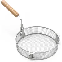 Petromax Grillkorb 2,5 l Edelstahl/ Holz grau