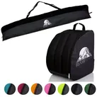 BambiniWelt by Rafael K. Skitasche Skitasche Ski-Schuh-Tasche KOMBI SET 160cm oder 180cm wasserdicht (Skitasche + Skischuhtasche), wasserdichtes, starkes Cordura-Gewebe blau|schwarz