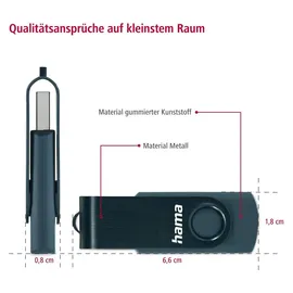 Hama Rotate 256 GB blau USB 3.0
