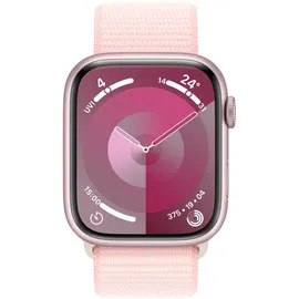 Apple Watch Series 9 GPS 45 mm Aluminiumgehäuse rosé, Sport Loop hellrosa One Size