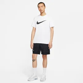 Nike Sportswear Swoosh Kurzarm-T-Shirt White / Black XL Regular