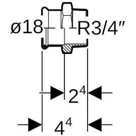 Geberit Übergangsnippel 18-3/4""' Therm'