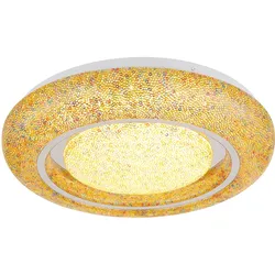 Deckenleuchte Wohnzimmerleuchte Kristalllampe LED bunt klar weiß Metall Küche