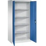 C+P CP Metallschrank 8922-00 S10550 lichtgrau, enzianblau 93,0 x 60,0 x 195,0 cm, aufgebaut, 1 St.