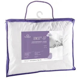 Träumeland Einziehdecken SET Tencel bestes Feuchtigkeitsmanagement für trockenes und hygienisches Schlafklima Decke: 135 x 200 cm 80 x 80 cm