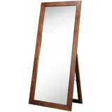 Massivmoebel24 Standspiegel Akazie 75x3x175 nougat lackiert OXFORD 319