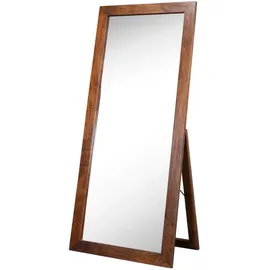Massivmoebel24 Standspiegel Akazie 75x3x175 nougat lackiert OXFORD 319