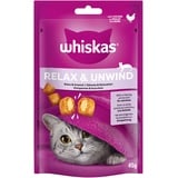 Whiskas 8x 45g Whiskas Snacks Relax & Unwind Huhn Katzensnacks