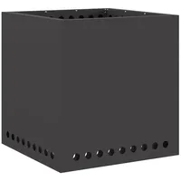 vidaXL Rauchfreier Feuerstelle Quadrat Schwarz 48x48x50 cm Stahl