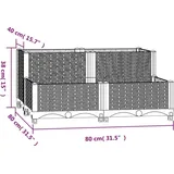 vidaXL Hochbeet Polypropylen 80 x 80 x 38 cm