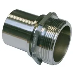 TW Schlauchstutzen, glatt, Sicher.-bund, Edelstahl 1.4408, AG 3", SLW 75mm