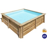 Gre Pool-Set Kieferfarben - 225x68x225 cm,