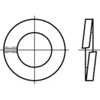 Industrial Quality Supplies DIN 127 Federring CuSn6 B 3