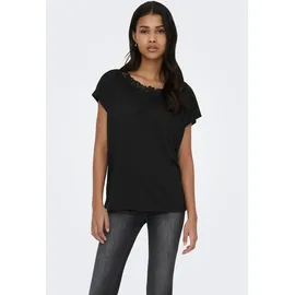 Only Spitzenshirt Schwarz L