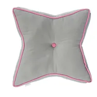 Homescapes Bodenkissen Bodenkissen Stern 100% Baumwolle mit Polyester Füllung rosa und grau grau|rosa