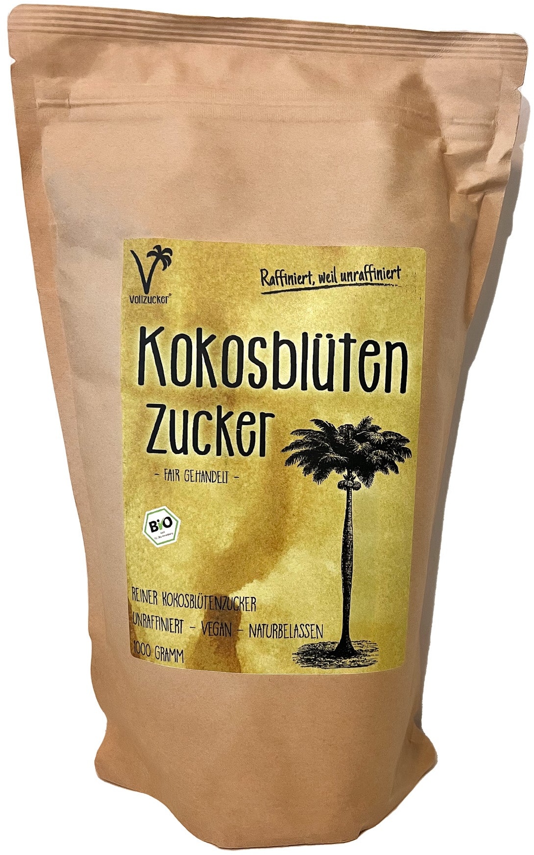 Bio Kokosblütenzucker - Feines Granulat - aus Java 1 Kilo 