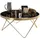 Wohnling Couchtisch rund Schwarz Gold Glas 82 x 39 cm