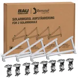4er Set PV Aufständerung Aluminium 30° – Solarmodul Halterung für Balkonkraftwerk & Flachdach – Made in Germany – inkl. Renusol Klemmen – stabile Montage für Photovoltaik