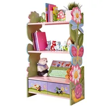 Teamson Kids Kinderbücherregal Magic Garden 3-stöckig Holz bunt