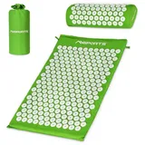 MSports® Akupressurmatte Akupressurmatte - Akupressur Set grün