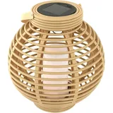 expo-bˆrse Garten Laterne Rattan-Optik 23,5 x ÿ 22 cm Natur Solarbetrieben Dekolicht