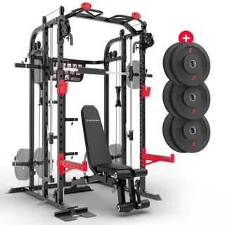 Sportstech SXM150 Smith Machine für Zuhause, schwarz No Size