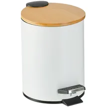 Relaxdays Mülleimer Bad 3 l Weiß