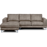 Konsimo Linke Ecksofa zeitloses Desig hohe Beine "HOLCO", Beige,