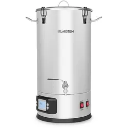 Klarstein Maischfest Maischekessel 5 Teile 1500/3000W 35l LCD EdelstahlSilber